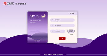 web cms后台登录界面